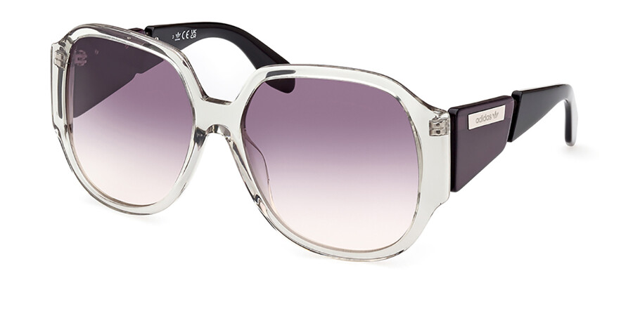 Adidas Originals OR0098 20Z Oversized Transparent Grey Sunglasses ...