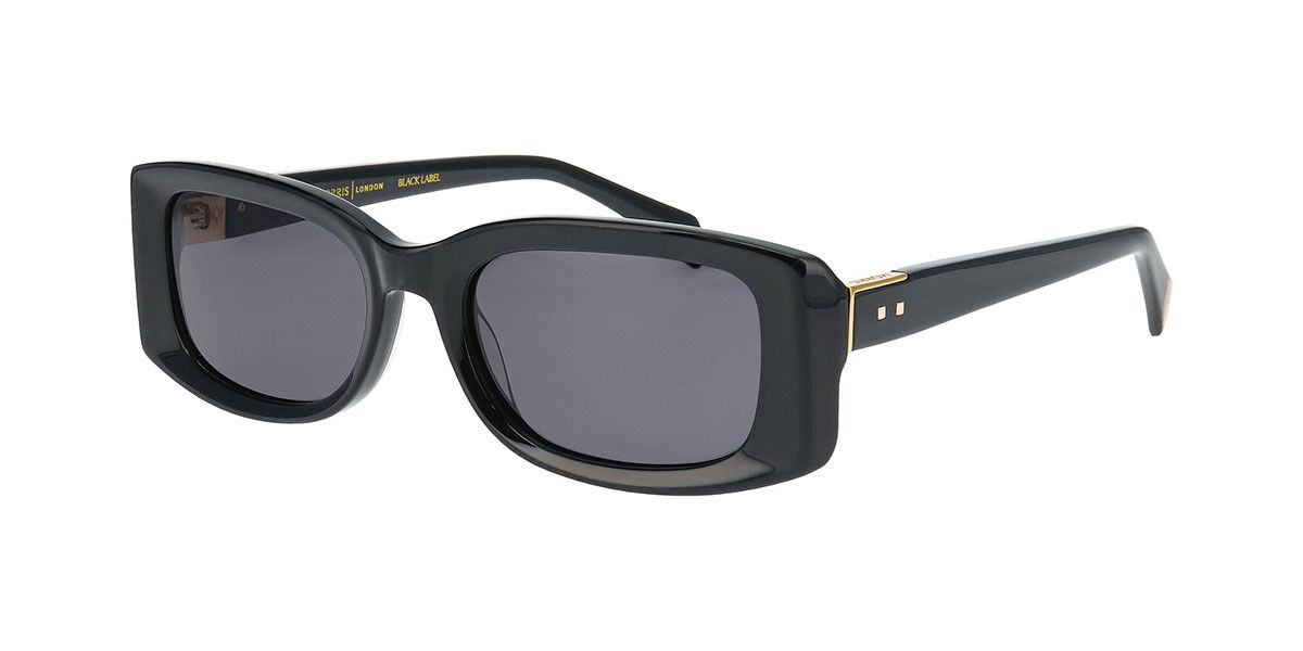 William Morris RITZ 1 S 6032 Rectangle Shiny Dark Black Sunglasses ...